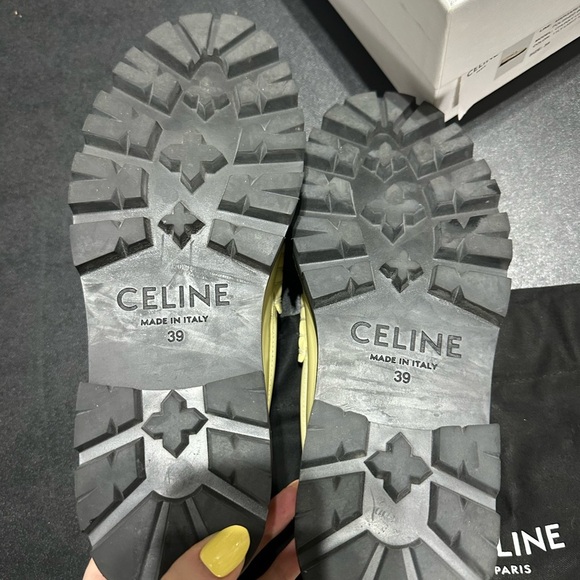 Celine Margaret Cream Chunky Triomphe Platform Loafers - Size 39 New with Box - Picture 3 of 14